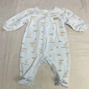 Guess How Much I love You - Blue Footie One Piece with Zipper